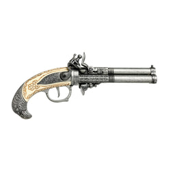 XVIII 18th century 3 barrel augsburg pistol 1775 - right side