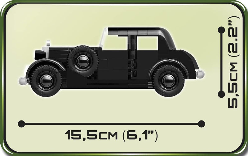 1937 Mercedes 230 WWII model scale illustration
