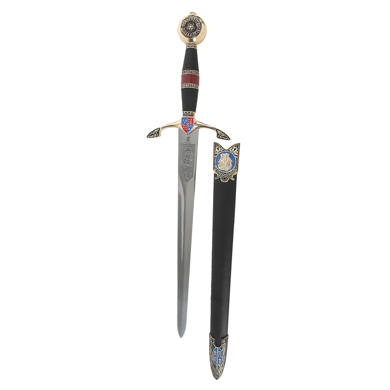 Black Prince dagger next to scabbard