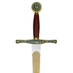 Excalibur mini sword letter opener hilt pommel and crossguard