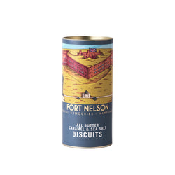 Fort Nelson - All Butter Caramel and Sea Salt Biscuits vintage style tin