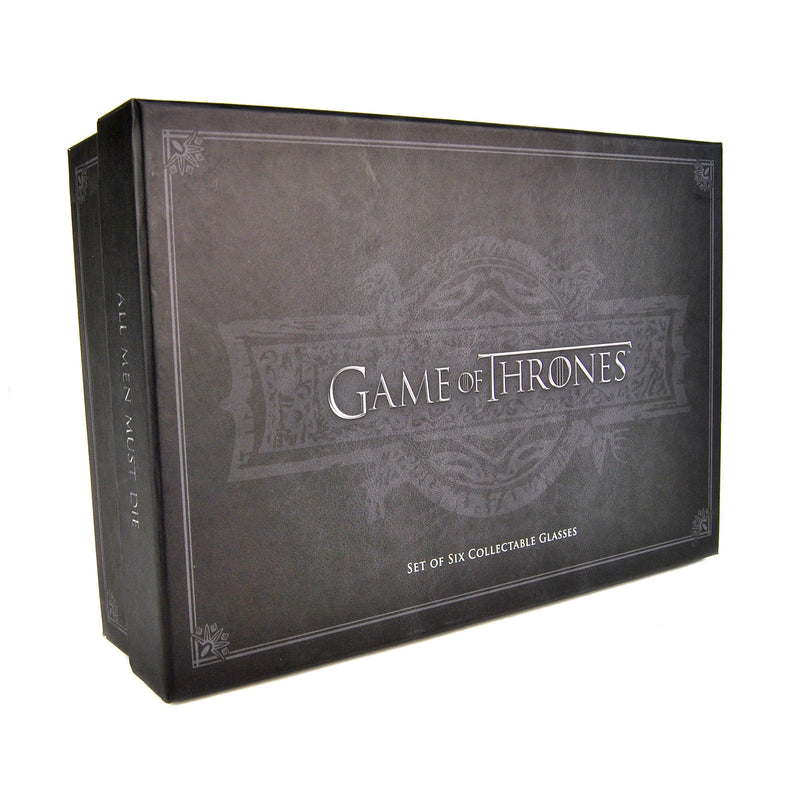 Game of thrones set of 6 shot glasses branded box