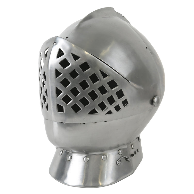 Henry VIII tournament helmet replica front left side