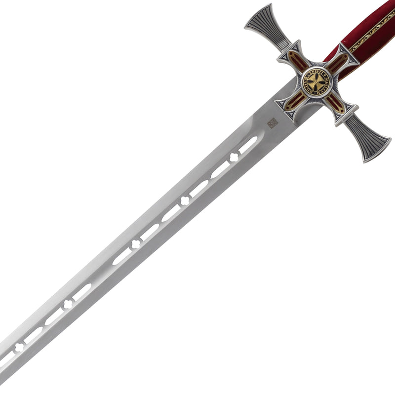 Knights Templar Sword replica crossguard and blade details