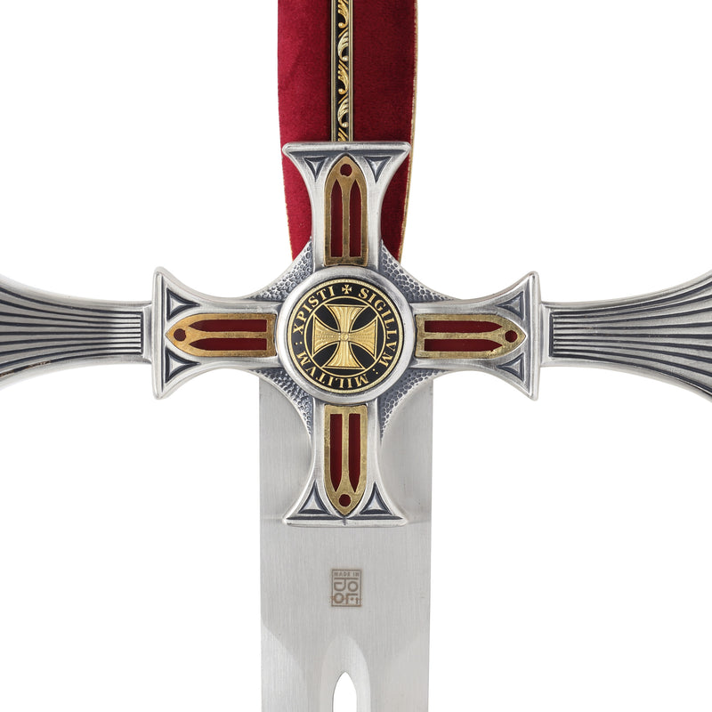 Knights Templar Sword replica crossguard sigillum militum xpisti sigil