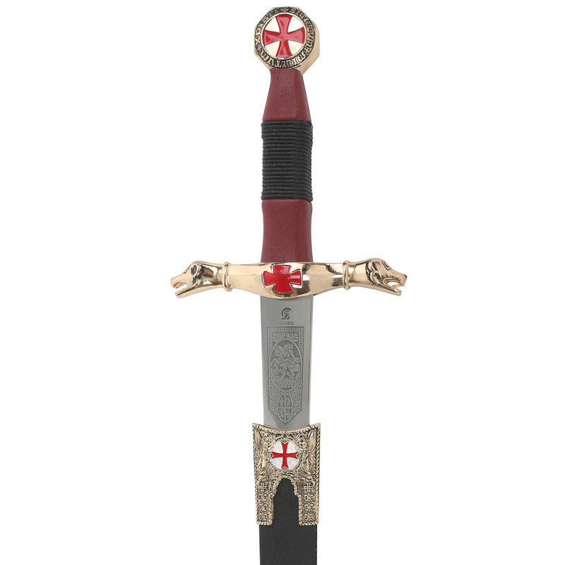 Knights Templar dagger half in scabbard