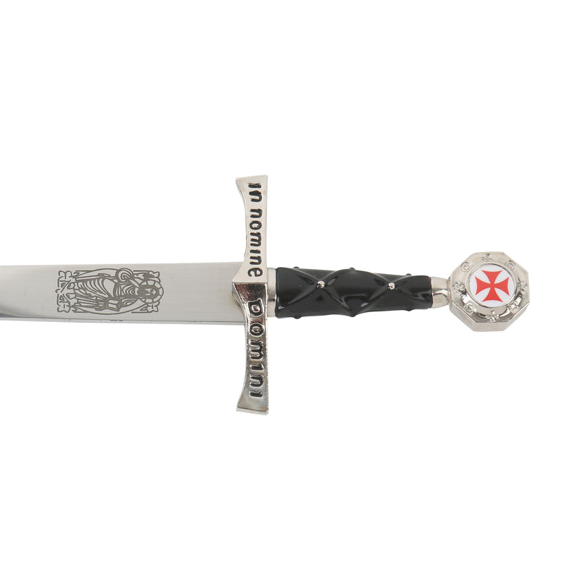 Knights Templar sword letter opener hilt pommel and crossguard sideways