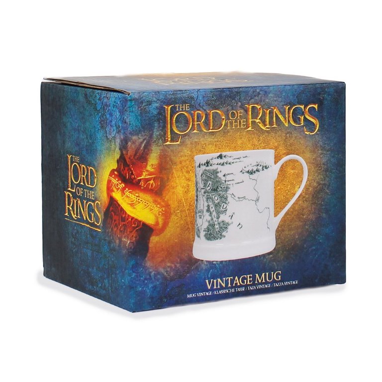 Middle earth map mug in its branded packaging