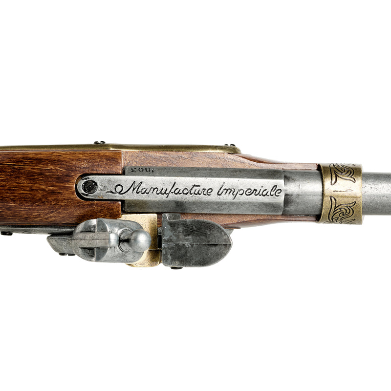 Napoleon pistol replica barrel inscription closeup detail