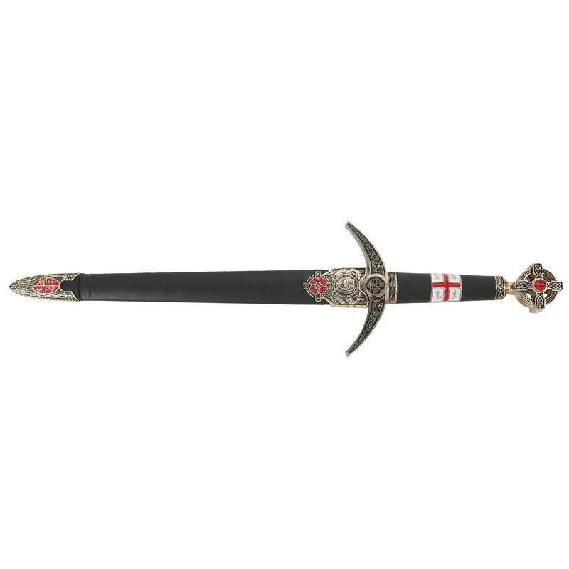 Robin Hood replica dagger full view sideways in sheath