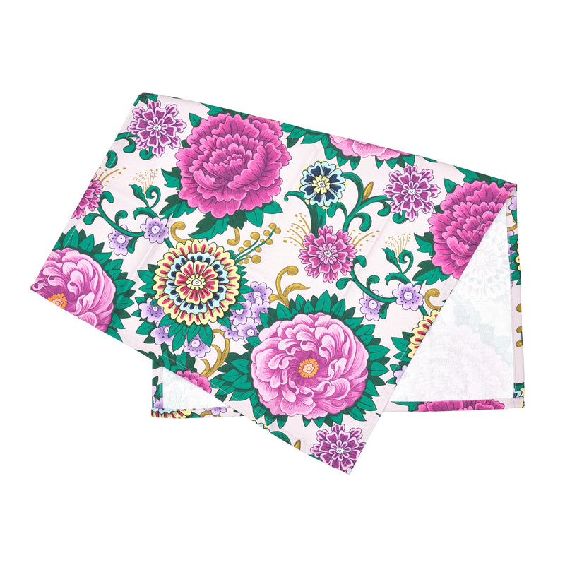 Indian dagger collection floral tea towel folded front and back