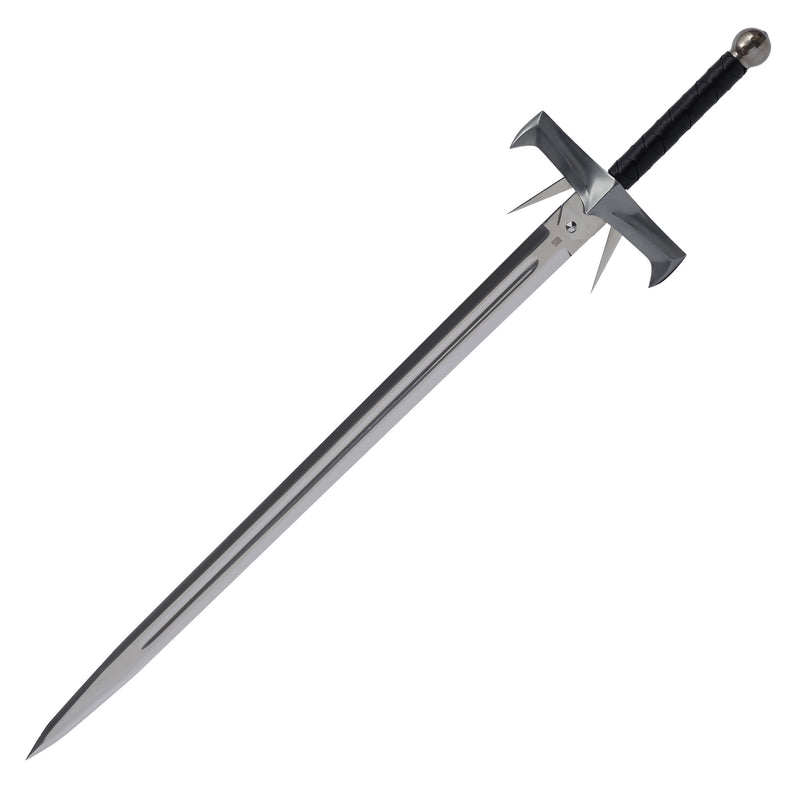 The Kurgan Sword Replica Highlander full length at an angle back
