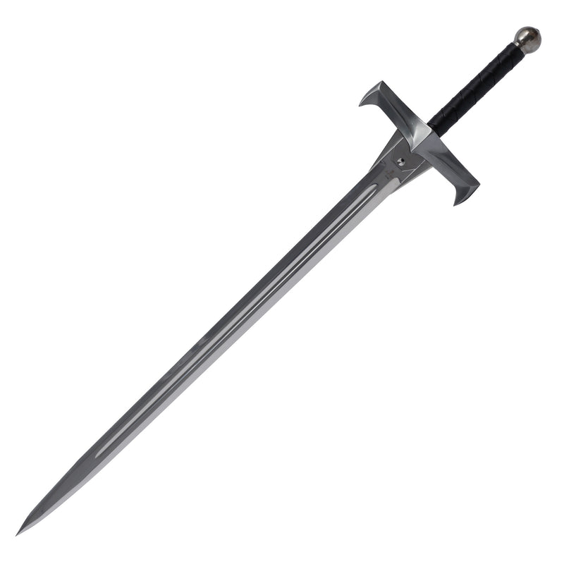 The Kurgan Sword Replica Highlander full length at an angle 