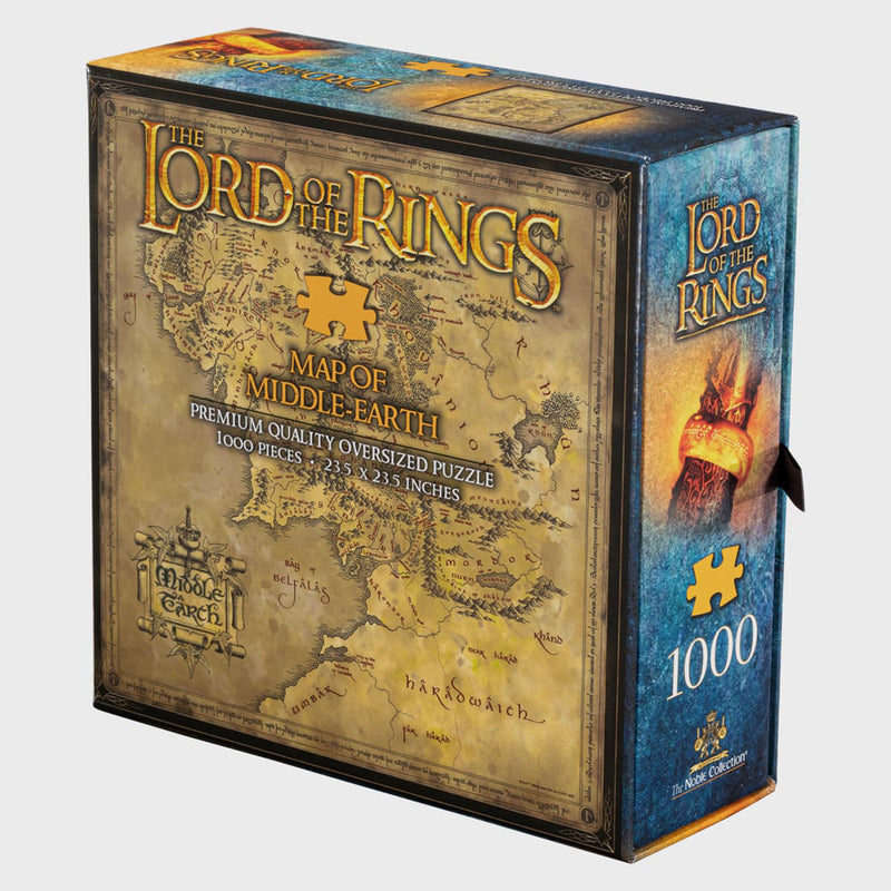 The Lord of the Rings Map of Middle-earth premium quality oversized puzzle - 1000 piece - box