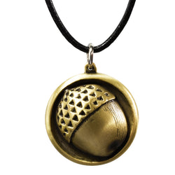 Bilbo Baggin's acorn button pendant with leather tie