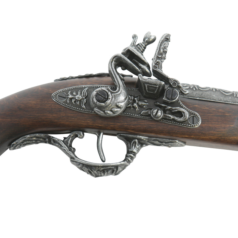 French flintlock pistol XVIII century flintlock mechanism