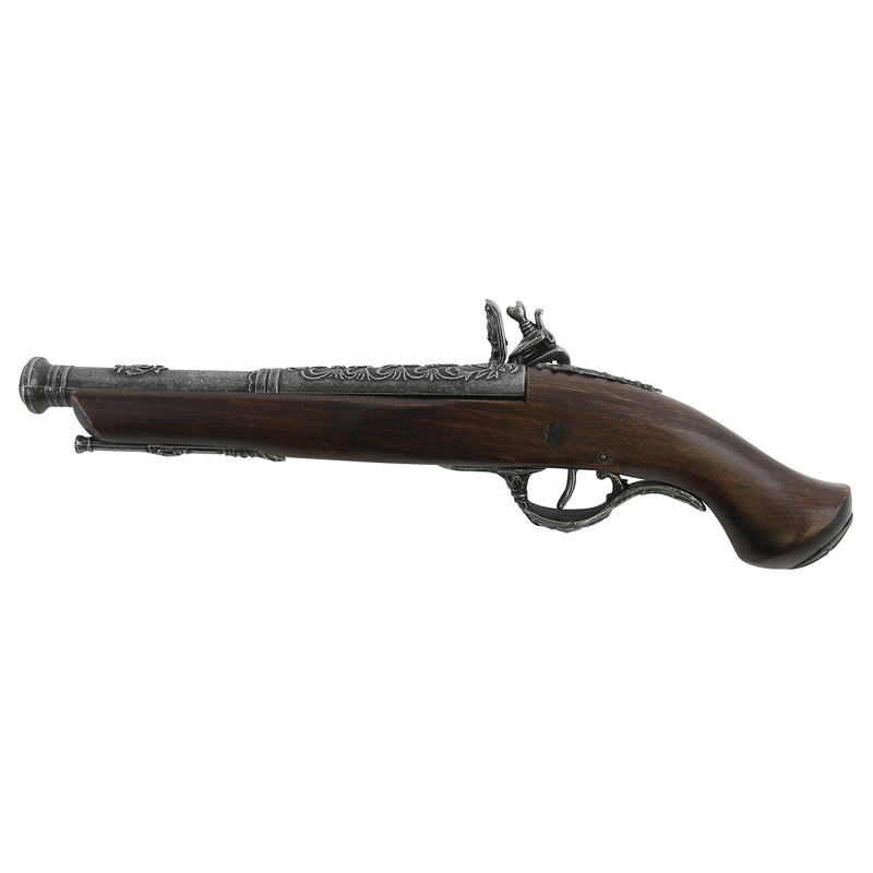 French flintlock pistol XVIII century pointing left