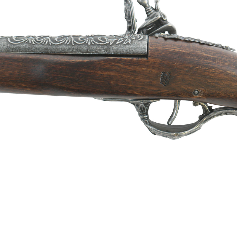 French flintlock pistol XVIII century trigger detail