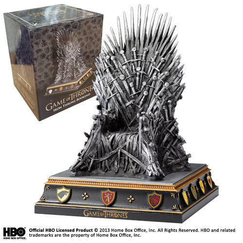 Iron Throne Bookend with branded packaging