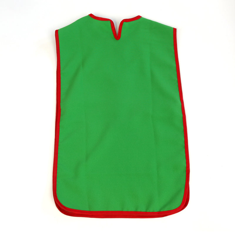 Children's medieval tabard in green and red back