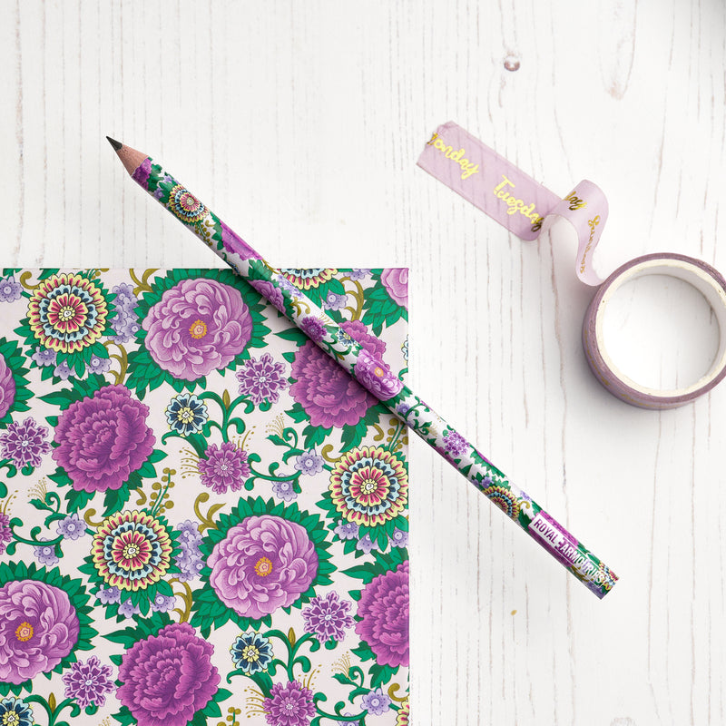 Indian dagger collection floral pencil on hardback notebook 