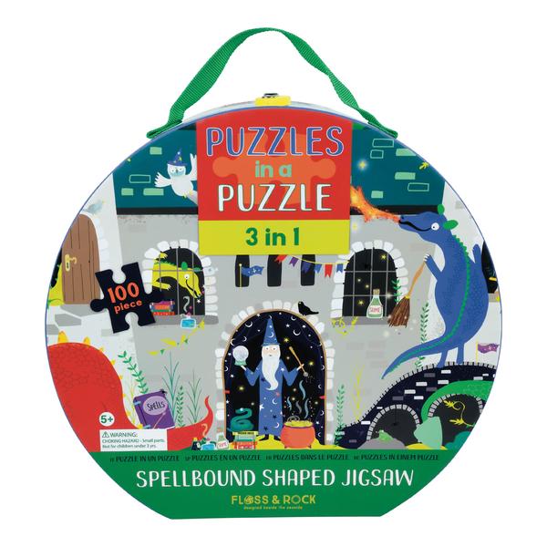 Spellbound shaped jigsaw 3 in 1 box