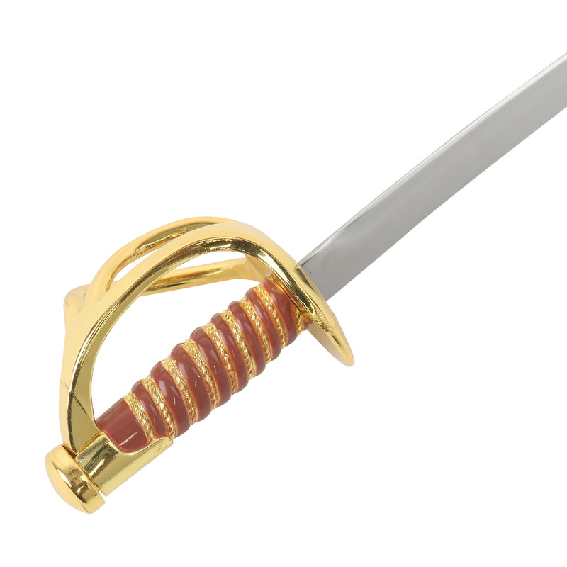 Mini cavalry sabre letter opener hilt and handguard angle