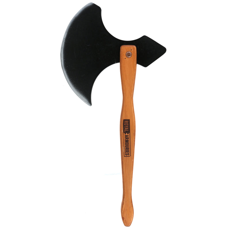 Wooden axe in black left side view