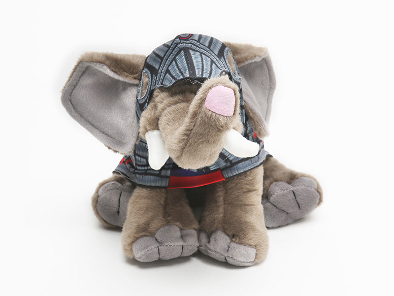 Royal Armouries armoured elephant stuffed toy front view