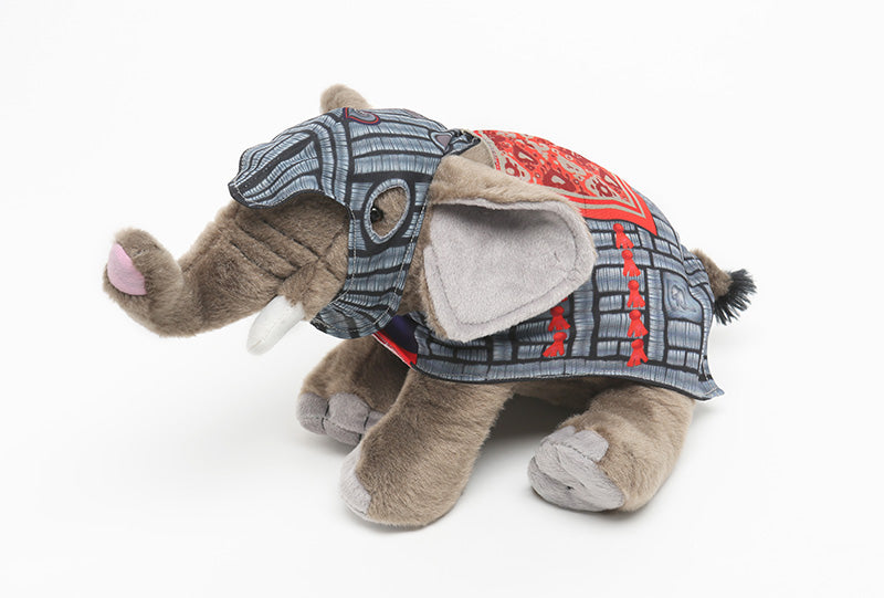Royal Armouries armoured elephant stuffed toy left side view