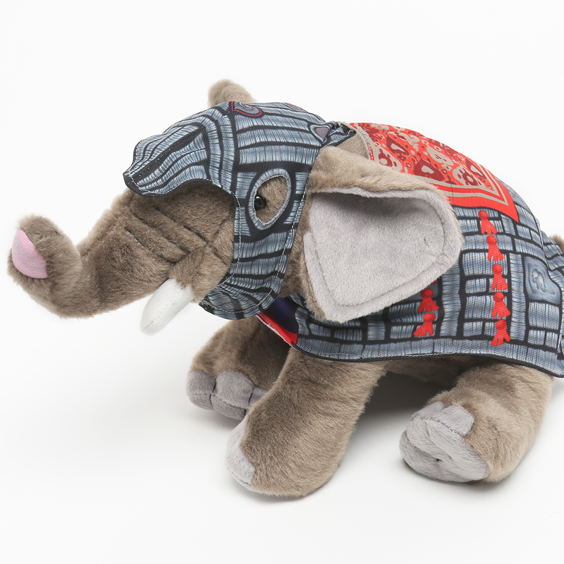 Royal Armouries armoured elephant stuffed toy left side view