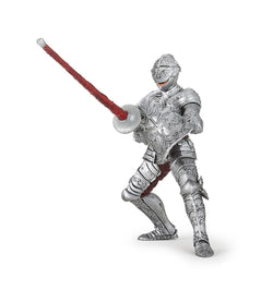 Papo knight figure in full armour with a red lance