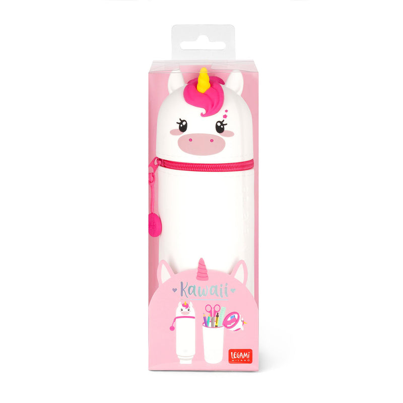 2-in-1 Silicone Pencil Case - Unicorn box