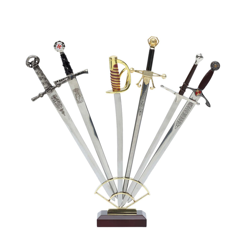 6 Letter Opener Stand all swords stood upright on display stand
