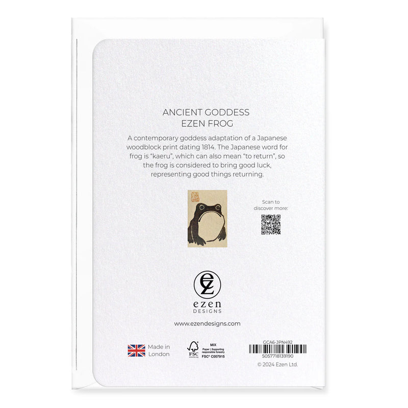 Ancient Greek Godess Ezen Frog Greeting Card