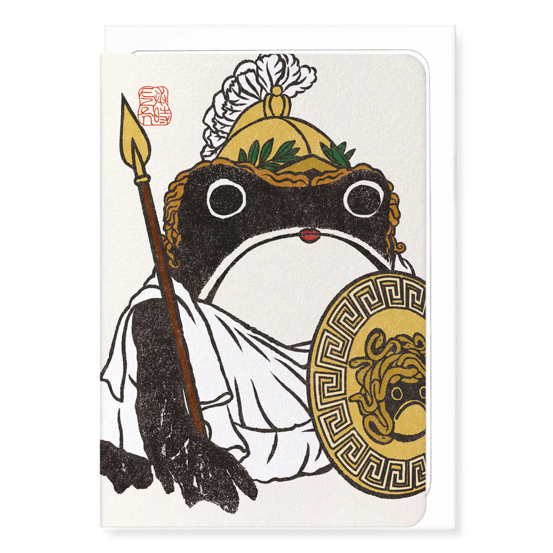 Ancient Greek Godess Ezen Frog Greeting Card