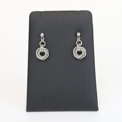 Mobius Knot Chain Mail Stud Earrings - Anjo Designs