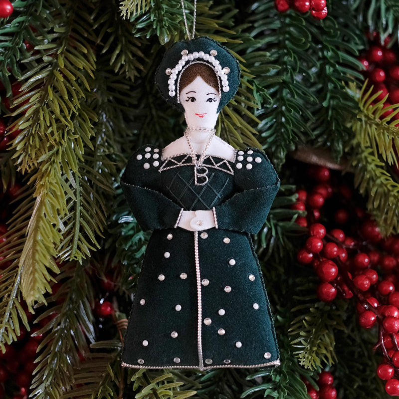 Anne Boleyn textile hanging Decoration on christmas tree