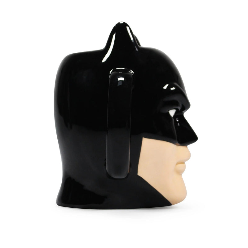 Batman Head Cowl Mask Shaped Ceramic Mug Side Profile