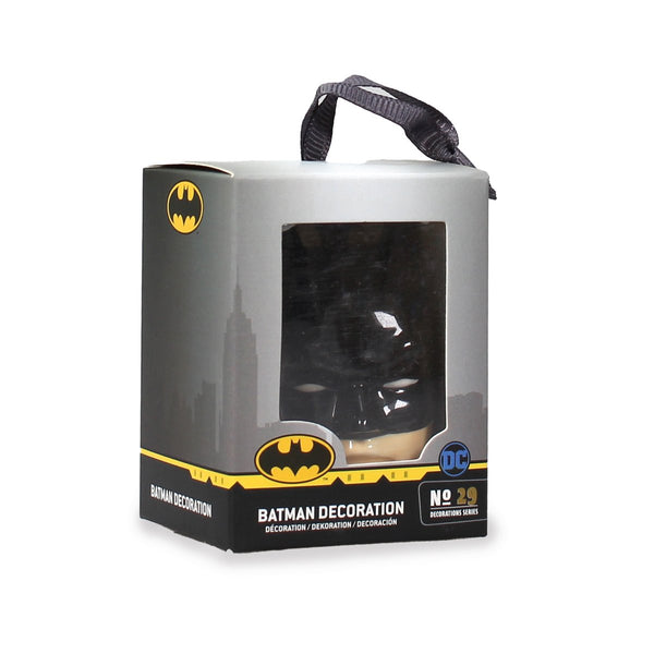 Batman mask hanging decoration with ribbon hanger in branded box
