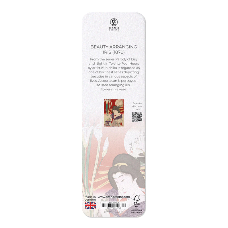Japanese Beauty Arranging Iris (1870) - Bookmark