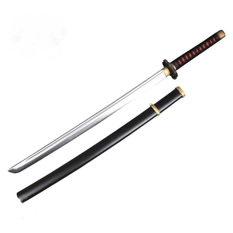 Black handled toy Japanese Samurai katana sword with scabbard