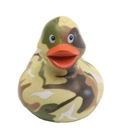 Camouflage Rubber Duck front view