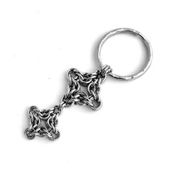 Diamond chain maille keyring