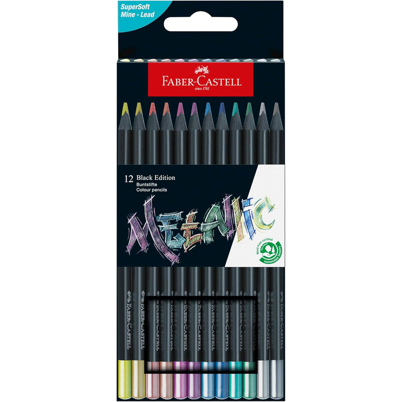 Colour Pencils Black Edition Metalic Faber Castell packaging