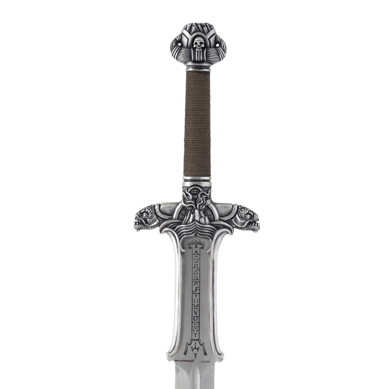 Conan Atlantean Sword replica Hilt, crossguard and pommel closeup 
