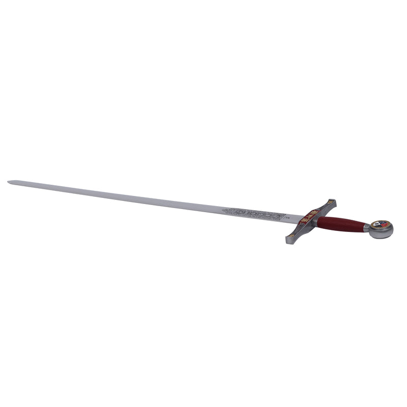 Deluxe Excalibur Cadet Sword replica full length lying flat at an angle