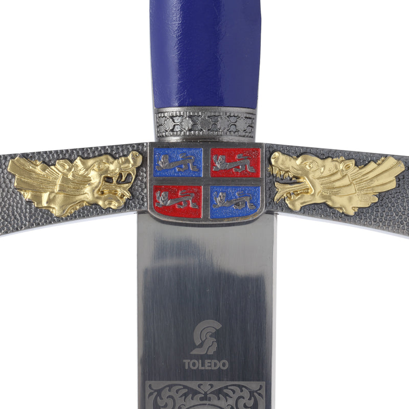 Deluxe Ivanhoe Sword hilt and crossguard closeup detail