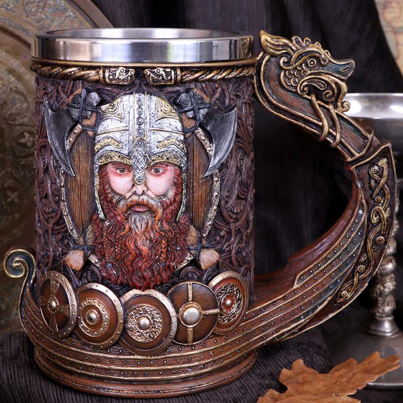 bronze drakkar viking dragon boat tankard lifestyle image