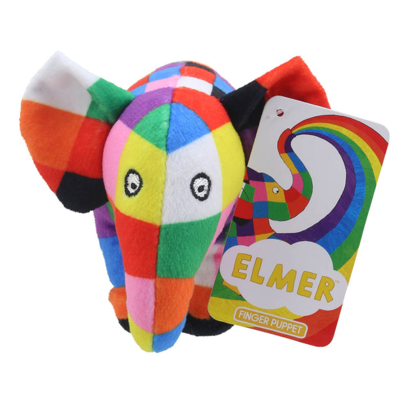 elmer finger puppet front with tag